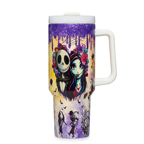Glow Skeleton Couple 40 Oz Tumbler, daylight